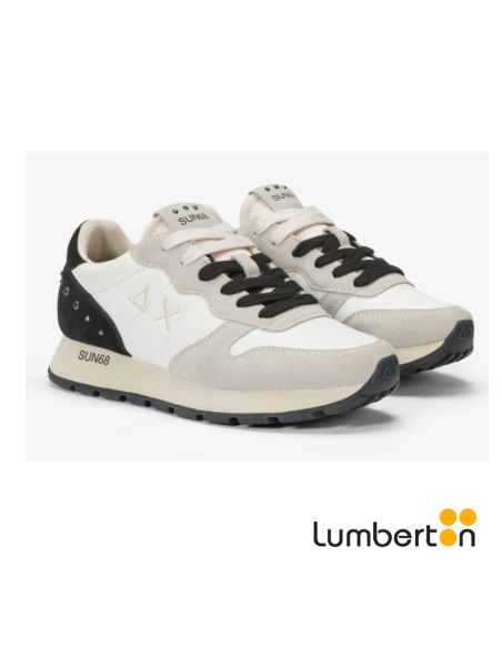 Deportiva blanca con cordones negros TALLYB SUN68