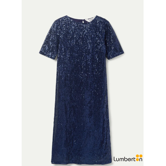 Vestido Largo Lentejuela Azul 41316