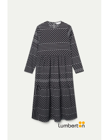 Vestido Largo Asimetrico Negro 11127