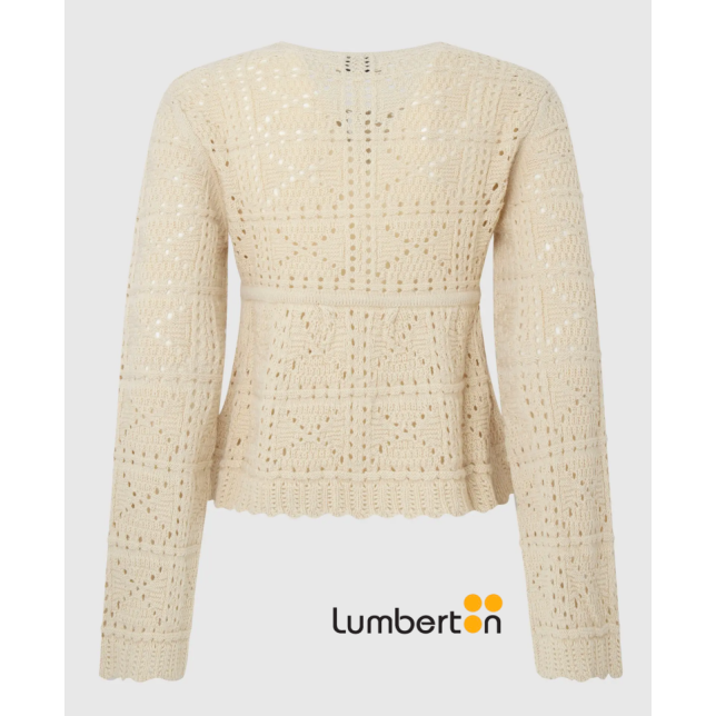 Jersey Calado Medio Abotonado BeigGAELLE