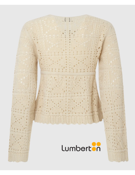 Jersey Calado Medio Abotonado BeigGAELLE