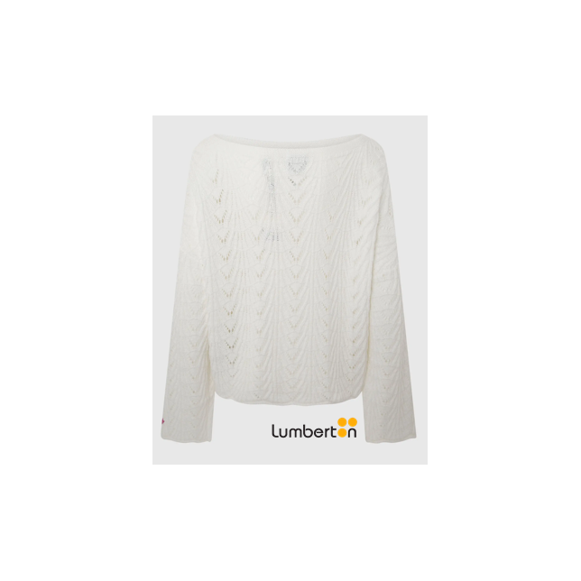 Jersey Calado Cuello Barca Blanco...