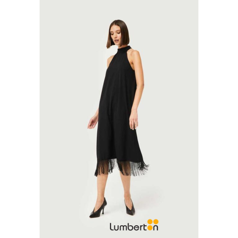 Vestido Largo Halter Flecos...