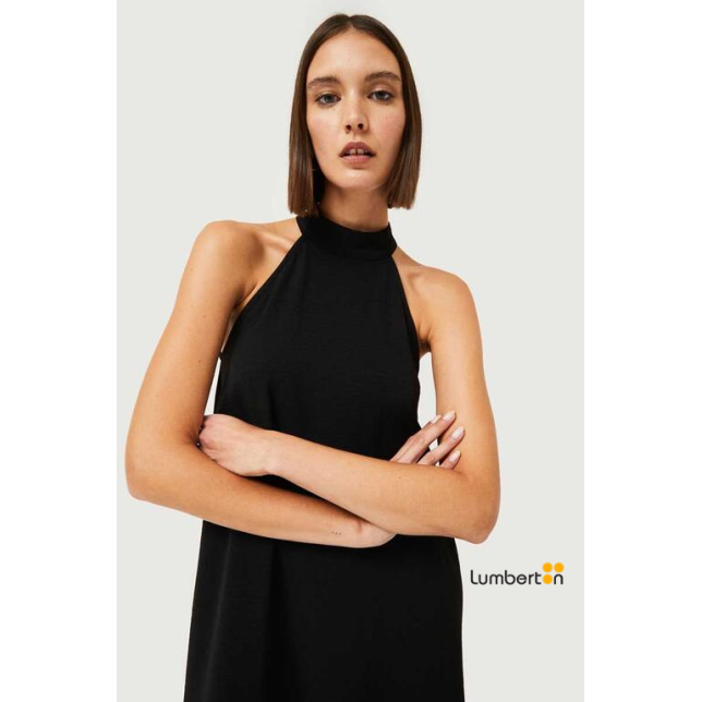 Vestido Largo Halter Flecos 11313