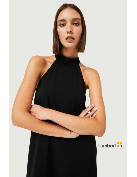 Vestido Largo Halter Flecos 11313