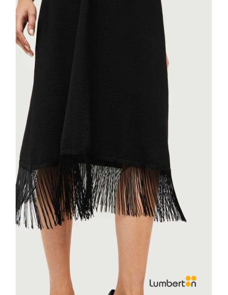 Vestido Largo Halter Flecos 11313