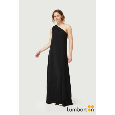 Vestido Largo Asimétrico Negro