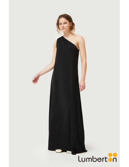 Vestido Largo Asimétrico Negro