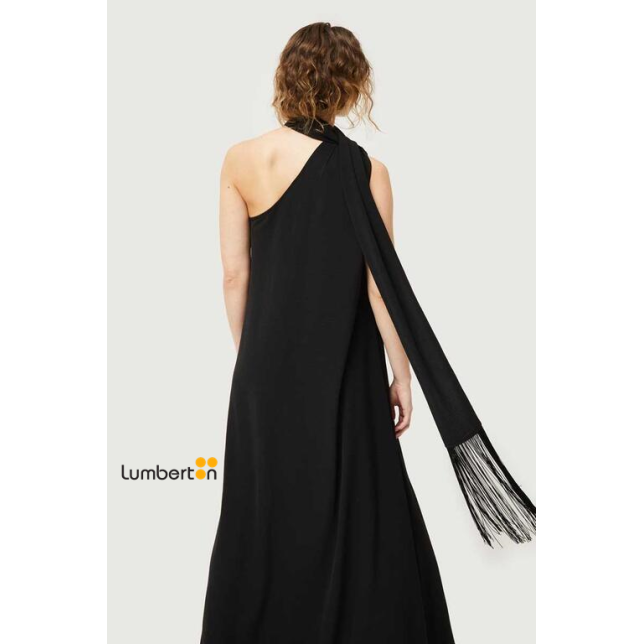 Vestido Largo Asimétrico Negro Vestido Largo Asimétrico Negro