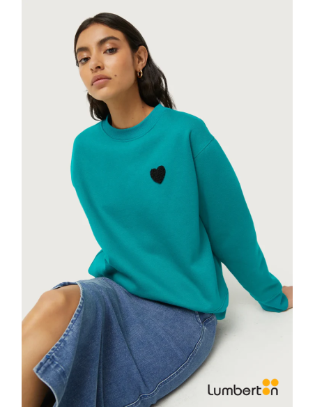 Sudadera Verde Corazon