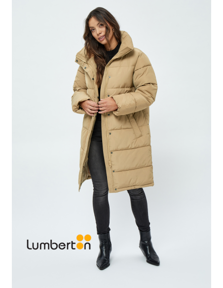 Parcka Mujer Larga Acolchada BeigKENZAB