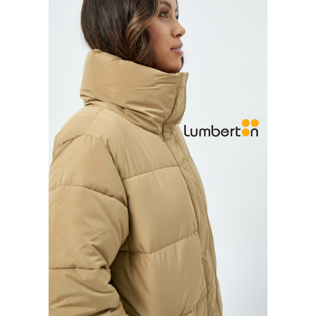 Parcka Mujer Larga Acolchada BeigKENZAB
