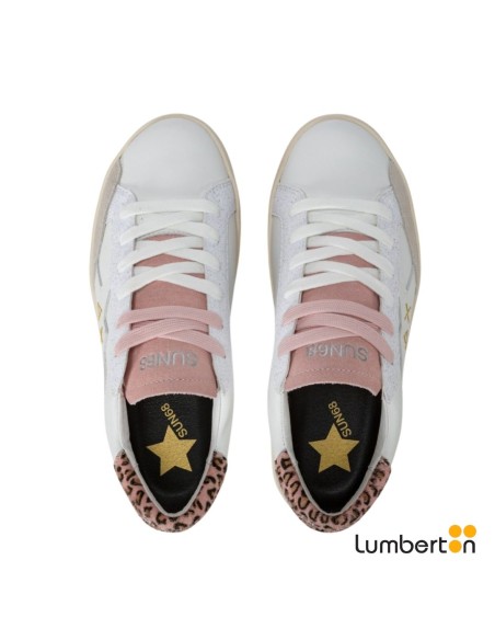 Zapato blanco con detalles rosa palo KATYB SUN68