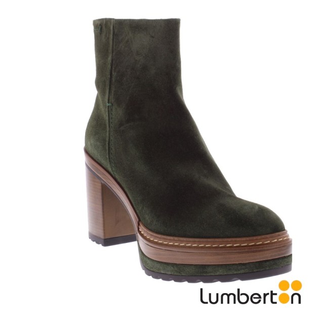 Botín Piel Serraje Verde Bosque OLIVIAB Botín Piel Serraje Verde Bosque OLIVIAB