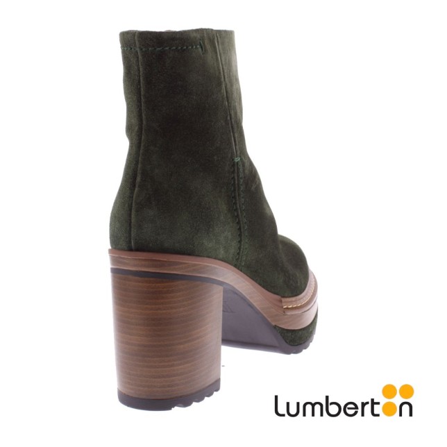 Botín Piel Serraje Verde Bosque OLIVIAB Botín Piel Serraje Verde Bosque OLIVIAB