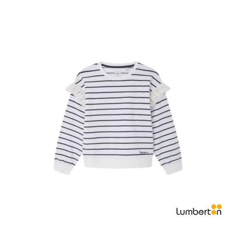Sudadera Blanca Rayas...