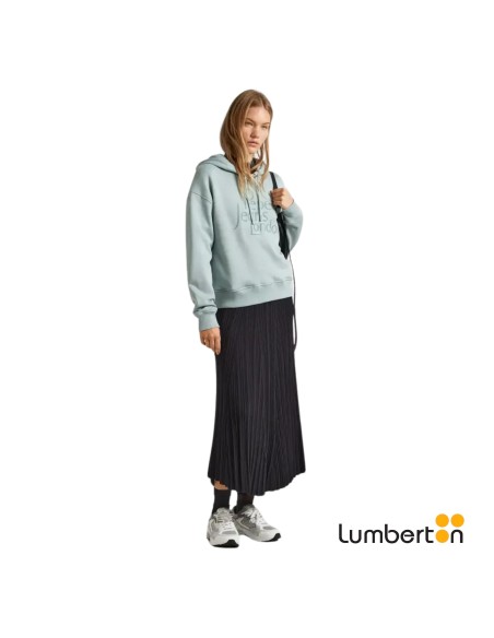 Sudadera Gris/Verdoso Capucha Logo GelHARRIET