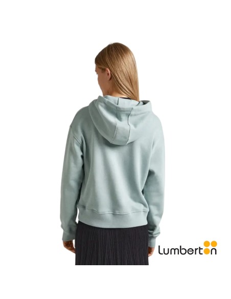 Sudadera Gris/Verdoso Capucha Logo GelHARRIET