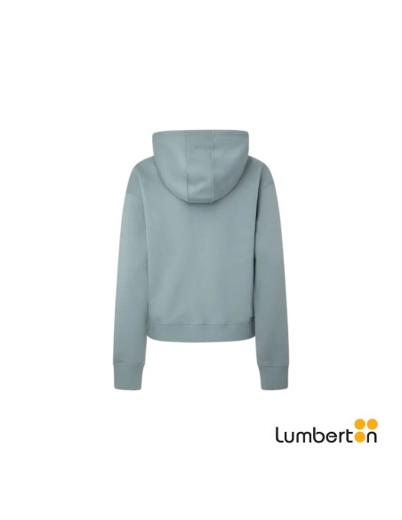 Sudadera Gris/Verdoso Capucha Logo GelHARRIET