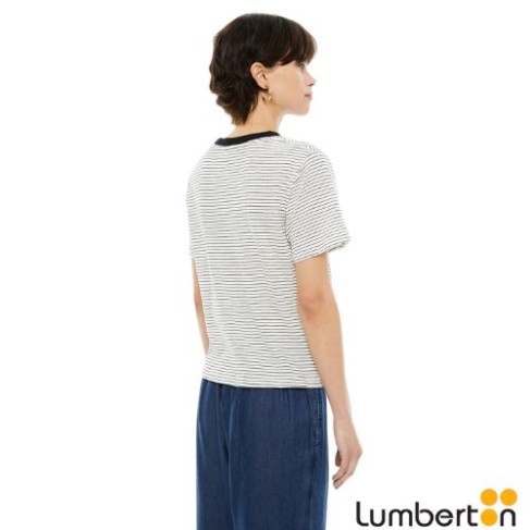 Camiseta Rayas Cuello Negro... 2