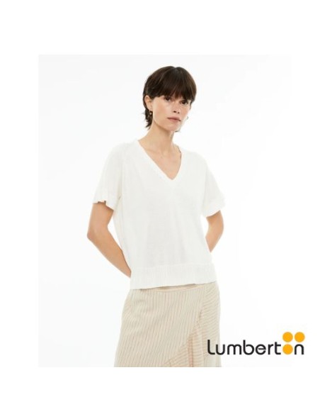 Jersey Overside Blanco Manga Corta JE316