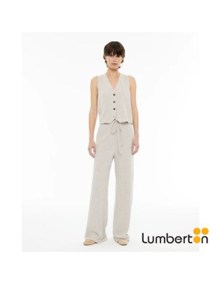 Pantalón Recto Ancho Cordón Crudo PA325