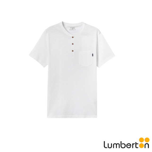 Camiseta básica con botones en cuello...