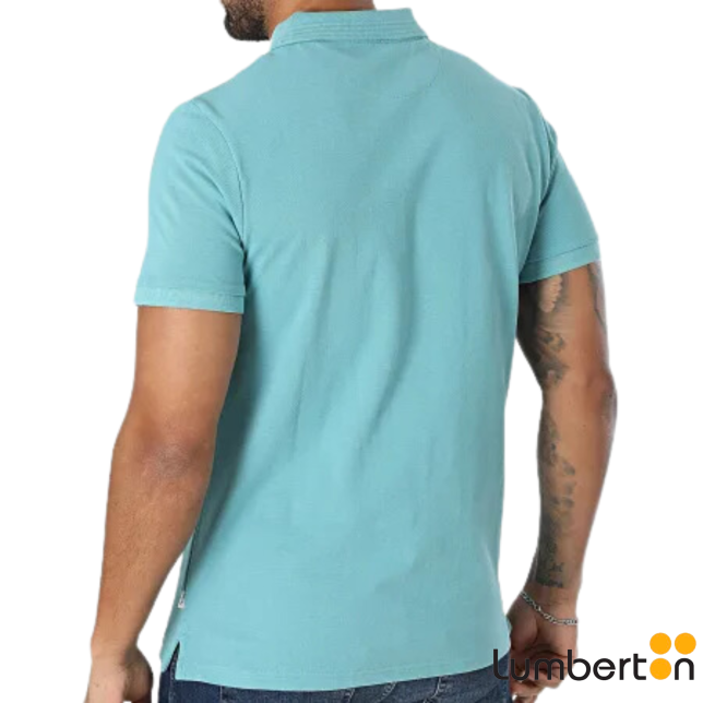 Polo azul mari m/cortaMANINGA