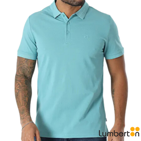 Polo azul mari m/cortaMANINGA