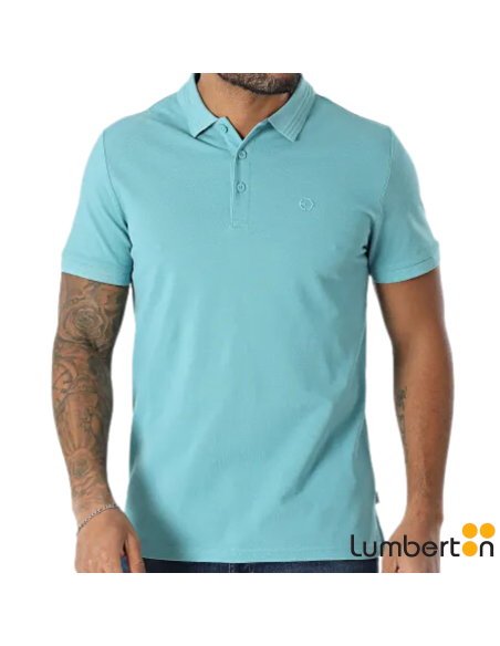 Polo azul mari m/cortaMANINGA