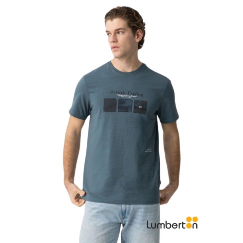 Camiseta M/C Azul Verdoso...