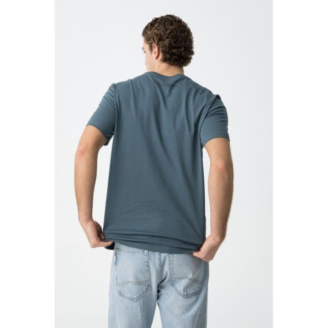 Camiseta M/C Azul Verdoso Estampado...