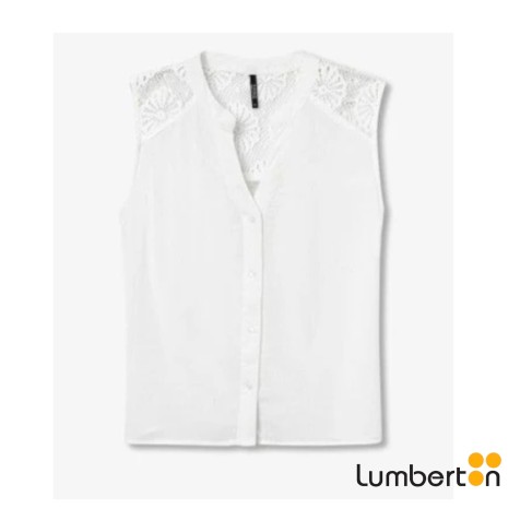 Blusa Botones S/Mangas...