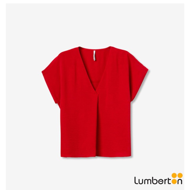 Blusa M/C Roja Cuello PicoMAXINER