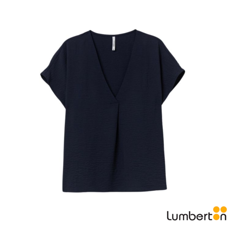 Blusa M/C Azul Marino...