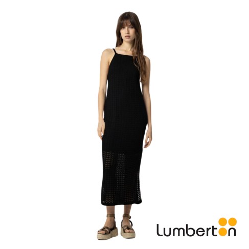 Vestido negro Punto Calado...