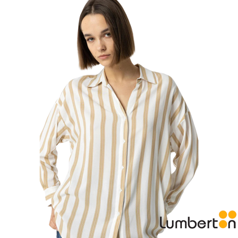 Camisa Blanca M/L Rayas...