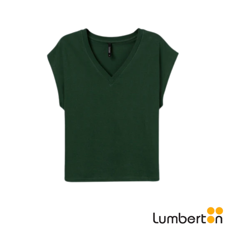 Camiseta Algodón C/Pico M/C...