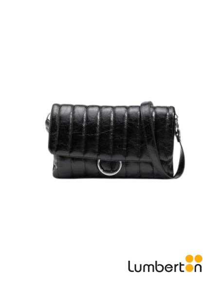 Bolso Rojo aguatado detalle boton pequeño plateadoLEILAR