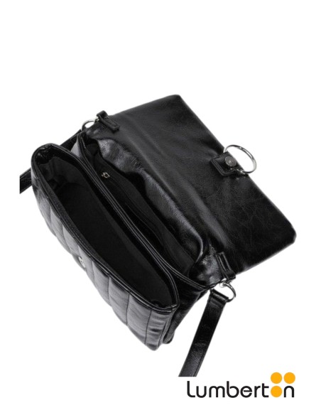 Bolso Rojo aguatado detalle boton pequeño plateadoLEILAR