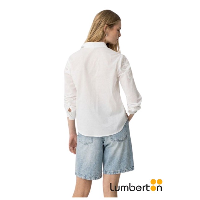 Camisa Blanca M/L Bordados CaladosQUINN