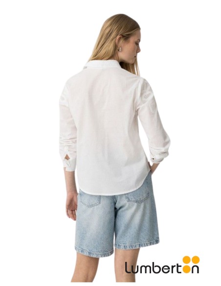 Camisa Blanca M/L Bordados CaladosQUINN