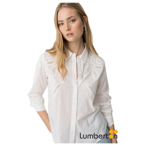 Camisa Blanca M/L Bordados...