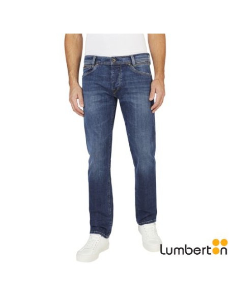 Tejano Azul Regular Estrecho de Pierna Doble Bolsillo DetràsSPIKES22