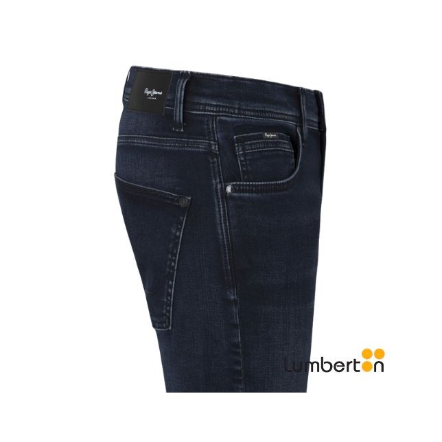 Tejano Azul Oscuro Desgastado Slim...