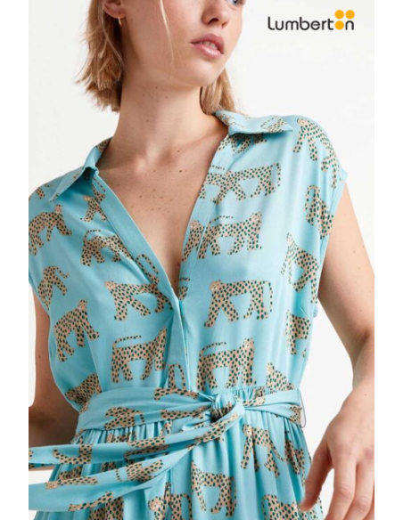 Vestido Largo Estampado Jaguar 12008