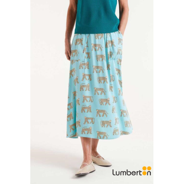 Falda Midi Estampada Jaguar 12006