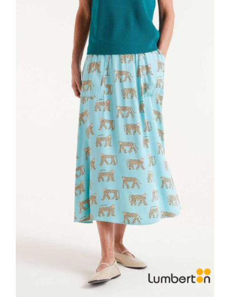 Falda Midi Estampada Jaguar 12006
