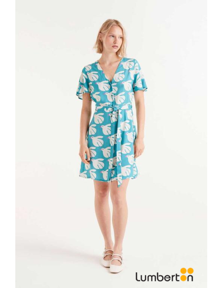 Vestido Corto Estampado Dove41022