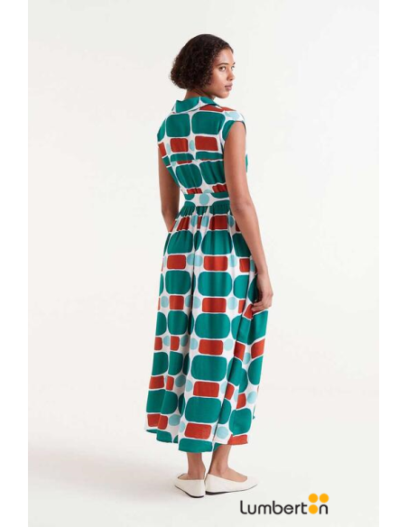 Vestido Largo Estampado Mint 12009